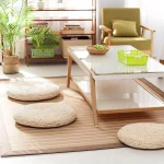 방석 원형 좌식방석 쿠션 스툴 왕골 인테리어 짚 의자방석