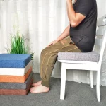 고밀도 스펀지 소파 쿠션, 단단한 목재, 레드우드 창 매트, 다다미 의자 리넨 천, 사각 쿠션, 두께 5-8cm - 이미지 2