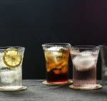 리플 위스키 잔 4개, 물잔, 주스잔, 물컵 4개 세트 - 이미지 5