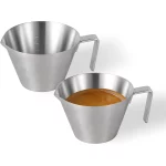 손잡이가 달린 에스프레소 측정 컵, 스테인레스 스틸 커피 샷, 커피 붓는 컵, 가정 주방 측정 액세서리, 100ml