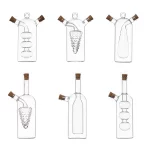 더블 레이어 유리 오일 주전자 2-in-1 오일 식초 병 홈 크리 에이 티브 더블 입 코르크 모양의 유리 오일 주전자 주방 조미료 도구 - 이미지 4