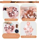 29pcs 로즈 황금 생일 풍선 세트 파티 장식 풍선 생일 축하 배너 풍선 생일 장식 용품 - 이미지 4