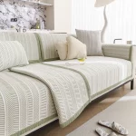 얼음 실크 냉각 소파 쿠션 여름 자수 쿨러 쿠션 미끄럼 방지 소파 커버 통기성 방지 스크래치 거실 소파 뒤로 - 이미지 6