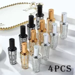 4pcs 15ml 향수병 휴대용 유리 리필 스프레이 병 샘플 빈 용기 여행 향수병