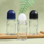 투명 유리 롤러 병, 초대형 롤온 향수 오일 병, 겨드랑이 땀 방지 젤 샘플 테스트 에센셜 오일, 50ml - 이미지 3