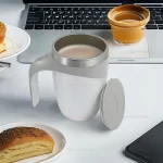 304 스테인레스 스틸 자동 믹싱 컵 휴대용 전기 블렌더 충전식 교반 마그네틱 머그잔 커피 우유 워터 믹서 - 이미지 2