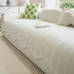 여름 소파 커버 냉각 부드러운 소파 커버 미끄럼 방지 소파 매트 수건 럭셔리 코너 소파 수건 거실 쇼파패드 홈 ソファーマット - 이미지 2