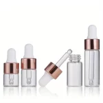 5pcs 1ml 2ml 3ml 5ml 명확한 미니 유리 Dropper 병 에센셜 오일 샘플 여행을위한 유리 눈 Dropper와 작은