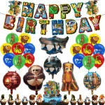 Tung Tung Tung Balloon Sahur Tralalo 생일 파티 장식 이탈리아 Brainrot 케이크 토퍼 배너 배경 키 체인 식기