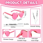 16-160Pcs 개인화 된 웨딩 선글라스 성인을위한 페인트 펜으로 사용자 정의 하트 선글라스 DIY 생일 웨딩 파티 호의 - 이미지 6
