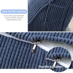 지퍼 포켓이 있는 삼각형 베개, 삼각형 웨지 받침대, 작은 등 지지대 베개, 사무실 가정 침대 소파용 쿠션 베개 - 이미지 4