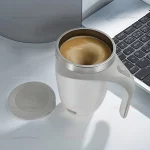 304 스테인레스 스틸 자동 믹싱 컵 휴대용 전기 블렌더 충전식 교반 마그네틱 머그잔 커피 우유 워터 믹서 - 이미지 5