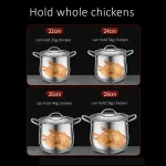 24cm 직경 304 스테인레스 스틸 소스 냄비 LFGB 인증 스튜 냄비 울트라 두꺼운 냄비 통합 성형 주방 끓는 냄비 - 이미지 5