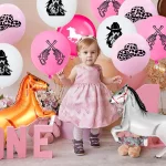 말 라텍스 풍선 말 생일 장식 말 풍선 세트 카우걸 파티 풍선 경마 어린이 파티 호의 용품 - 이미지 2