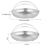 손잡이가 달린 스테인리스 스틸 음식 스티머 바구니, 압력 밥솥 스티머 바구니, 스팀 그리드 배수 배수구, 요리 도구 - 이미지 6