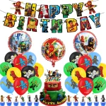 Ninjaed Go 테마 풍선 생일 파티 장식 용품 베이비 샤워 Legoed 라텍스 Ballon 배경 배너 케이크 토퍼 소년