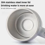 자동 혼합 컵 304 스테인레스 스틸 커피 우유 자기 교반 자기 머그잔 휴대용 전기 블렌더 충전식 워터 컵 - 이미지 6