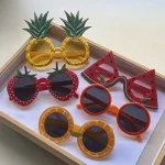 1/24PCS 과일 안경 파인애플 선글라스 루아 파티 선글라스 하와이 파티 용품에 대한 재미 있은 선글라스 드레스 소품 - 이미지 2