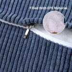 지퍼 포켓이 있는 삼각형 베개, 삼각형 웨지 받침대, 작은 등 지지대 베개, 사무실 가정 침대 소파용 쿠션 베개 - 이미지 5