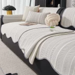 여름 소파 커버 냉각 부드러운 소파 커버 미끄럼 방지 소파 매트 수건 럭셔리 코너 소파 수건 거실 쇼파패드 홈 ソファーマット - 이미지 4