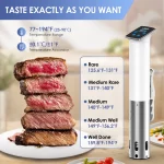 Wancle 1100W 방수 진공 Sous Vide Cooker 침수 순환기 LED 디지털 디스플레이로 정확한 요리 슬로우 쿠커 - 이미지 3