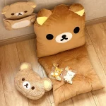 귀여운 만화 곰 형제 자매 좌석 쿠션 등받이 베개 통합 사무실 의자 소파 여자 친구 생일 선물 - 이미지 3