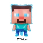 픽셀 캐릭터 마이 월드 알루미늄 필름 풍선 마인크래프트 배틀 스티브 다이아몬드 검 벌 게임 파티 데코 블록 디지털 선물 2개 - 이미지 3