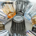 MHW-3BOMBER 진공 전기 도금 유리 커피 컵 90ml 라떼 에스프레소 Anti-scald 워터 머그잔 세련된 와인 안경 홈 액세서리