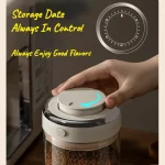 500/1100/1700ml 유리 커피 콩 저장 용기 CO2 밸브가있는 진공 밀폐 방습 가정용 식품 용기 ​ - 이미지 6