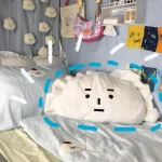 만두 표현 베개 INS 같은 스타일 봉제 인형 침대 머리 소파 침실 베개 쿠션 기숙사 침대 등받이 친구를위한 선물 - 이미지 2