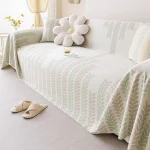 심플 소파 커버 천 타월 2025 신상 아이스 실크 여름 시원한 소파 커버 매트 여름 소파 쿠션 - 이미지 4