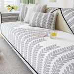 얼음 실크 냉각 소파 쿠션 여름 자수 쿨러 쿠션 미끄럼 방지 소파 커버 통기성 방지 스크래치 거실 소파 뒤로 - 이미지 5