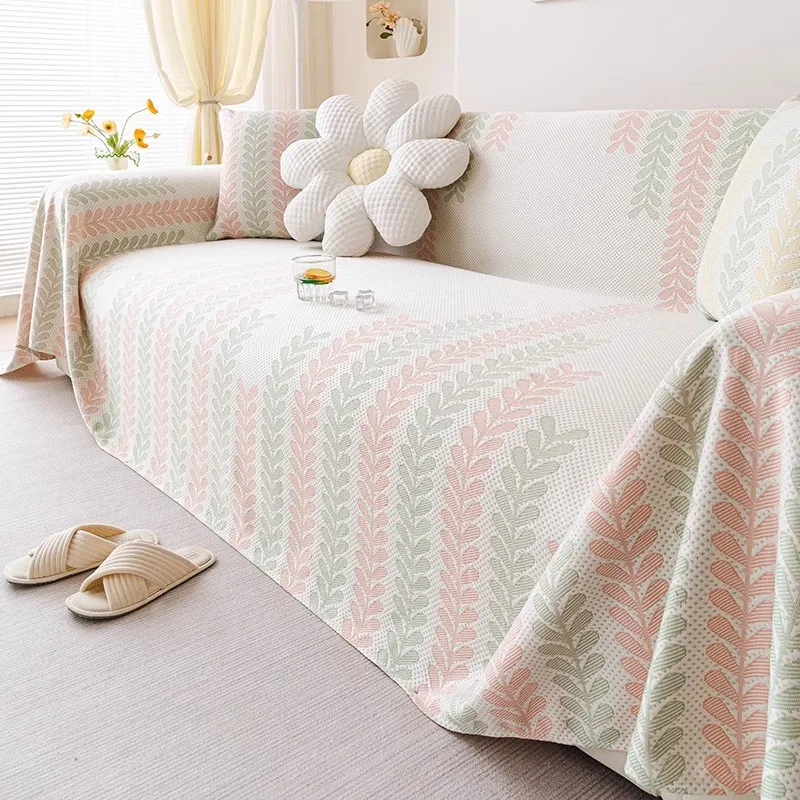 심플 소파 커버 천 타월 2025 신상 아이스 실크 여름 시원한 소파 커버 매트 여름 소파 쿠션