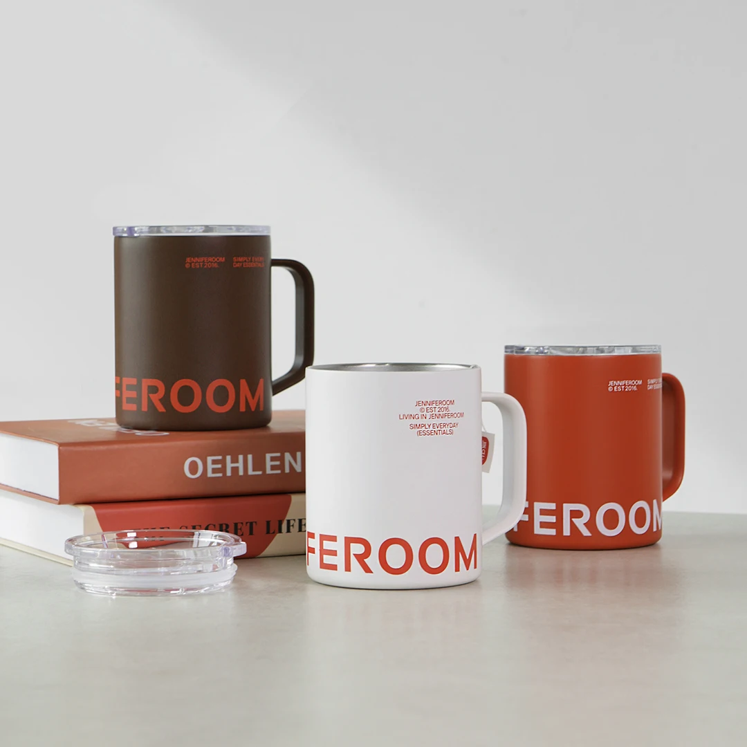 [제니퍼룸] 스테인리스 2중단열 보온 보냉 타임리스 텀블러 머그 370ml