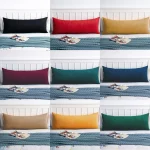 아늑한 벨벳 베개 커버 50x70 50x100 더블 럭셔리 요추 쿠션 커버 솔리드 화이트 거실 장식 베개 소파 커버 - 이미지 2