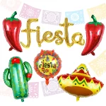 피에스타 파티 장식 풍선, 멕시코 피에스타 파티 장식, 타코 루아 장식, 생일 파티 용품 - 이미지 5