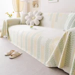 심플 소파 커버 천 타월 2025 신상 아이스 실크 여름 시원한 소파 커버 매트 여름 소파 쿠션 - 이미지 2