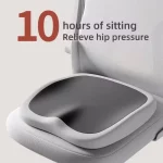 미끄럼 방지 베이스가 있는 자동차/사무실 의자 지원을 위한 메모리 폼 시트 쿠션 오랫동안 앉아 있는 것을 위한 인체공학적 엉덩이 컴포트 스퀘어 시트 패드 - 이미지 3