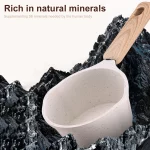 버터 녹는 냄비 나무 손잡이 미니 끓는 팬, 붓는 주둥이 달린 작은 냄비, 주방 유도 요리 가스 스토브 캠핑용 - 이미지 3