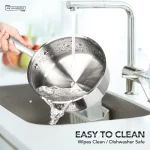 MICHELANGELO 3QT 뚜껑이 있는 소스팬 스테인레스 스틸 수프 냄비 붙지 않는 소스팬 두꺼운 바닥 요리 냄비 유도 호환 가능 - 이미지 5