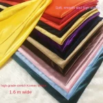 실내 장식 드레스 코트 의류 바느질 주름 방지 부드러운 탄성 벨벳 천 레드 블루에 대한 미터로 녹색 스트레치 벨벳 원단