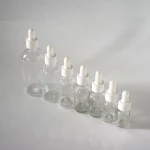 5/10/15/20/30/50/100ml 재사용 가능한 명확한 에센셜 오일 병 고무 헤드 Dropper 캡 흰색 플라스틱 커버 유리 용기 - 이미지 5