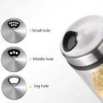 YOMDID 높은 붕규산 유리 조미료 캔 후추 향신료 셰이커 주방 소금 참깨 단단한 조미료 씰 병, 로터리 뚜껑 포함 - 이미지 5