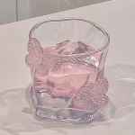 나비 투명 트위스트 유리, 하이 뷰티 물컵, 맥주 유리, 가정용 주스 위스키 안경, 차가운 음료 유리 제품