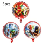 Ninjaed Go 테마 풍선 생일 파티 장식 용품 베이비 샤워 Legoed 라텍스 Ballon 배경 배너 케이크 토퍼 소년 - 이미지 6