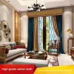 Thinkend 벨벳 원단, 실내 장식, 소파 커튼, 식탁보, 베갯잇 의자, 부드러운 부드러운 플레인 벨벳 천 - 이미지 2