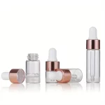 5pcs 1ml 2ml 3ml 5ml 명확한 미니 유리 Dropper 병 에센셜 오일 샘플 여행을위한 유리 눈 Dropper와 작은 - 이미지 4