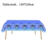 디즈니 스티치 파티 식탁보 어린이 생일 용품 블루 스티치 핑크 천사 장식 테이블 커버 소년 소녀 베이비 샤워 - 이미지 5