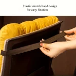 1개 빈티지 스타일 플러시 시트 쿠션, 폴리에스테르 인체공학적 손 세탁 가능 패브릭 패드, 청록색 및 노란색 퀼트 디자인, 소프트 - 이미지 5