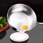 316 스테인리스 스틸 깊은 프라이팬 논스틱 웍 가정용 스테이크 스킬렛 가스레인지 인덕션 쿠커 조리 냄비 주방 조리기구 - 이미지 3